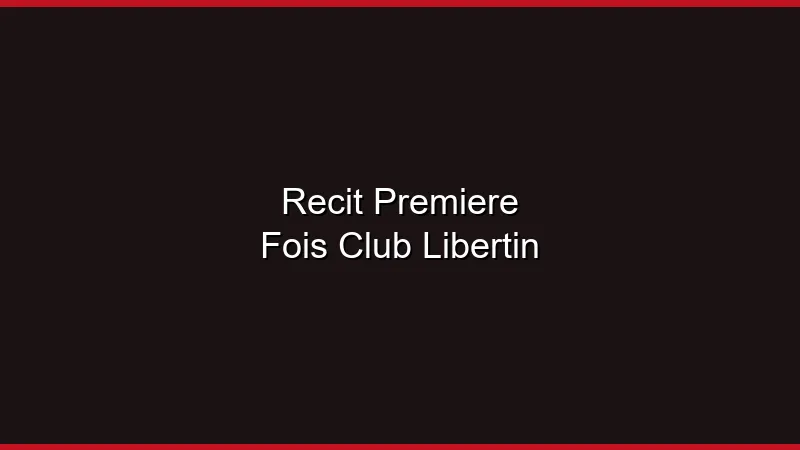 Récit : notre première fois dans un club libertin